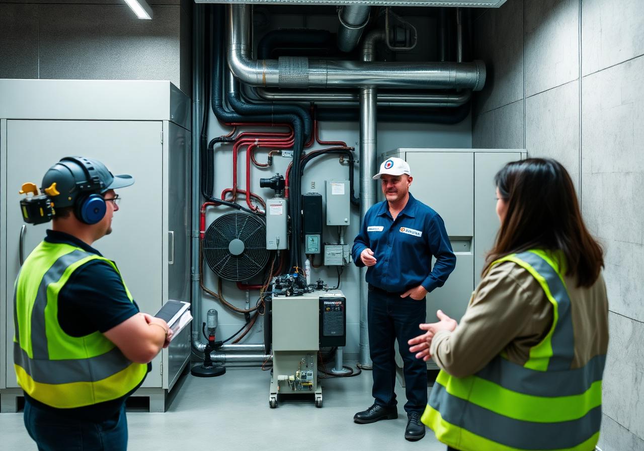 HVAC contractor training session